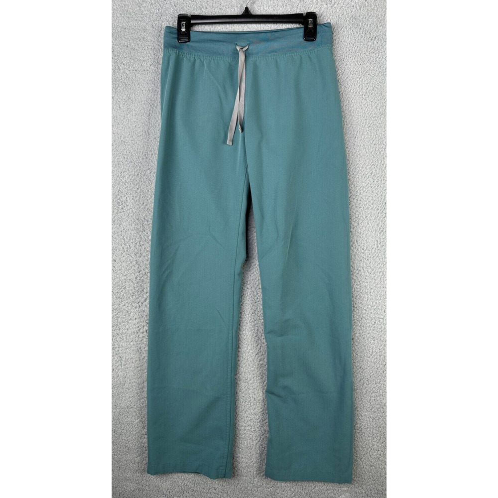 Figs Pants Womens‎ Extra Small Blue Green Technical Collection Scrub Drawstring